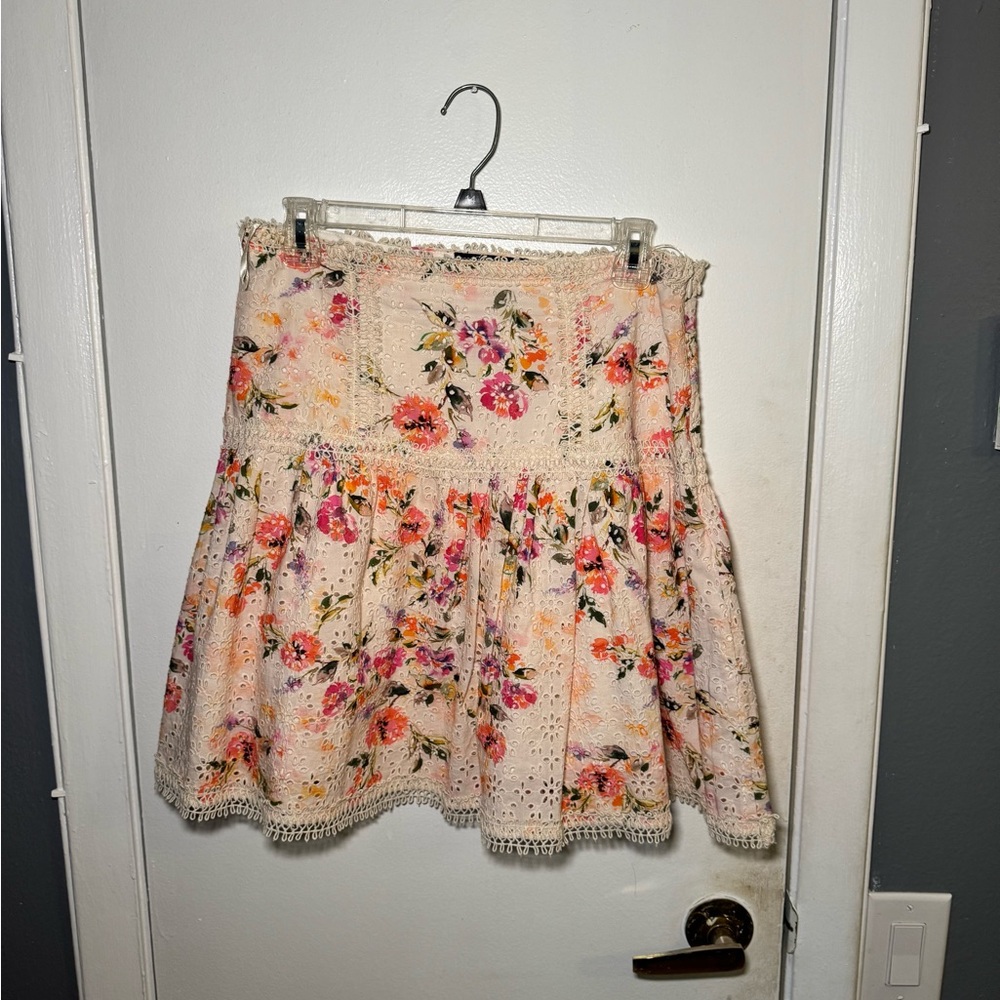 Guess Multicolor Floral A-Line Skirt